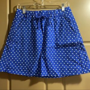 J Crew Blue polka dot skirt